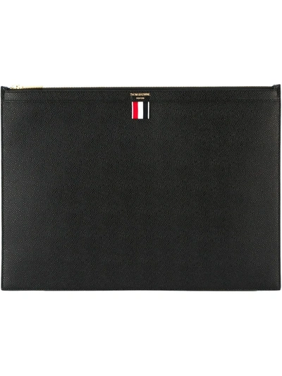 Thom Browne Large Zipper Laptop Holder In Black