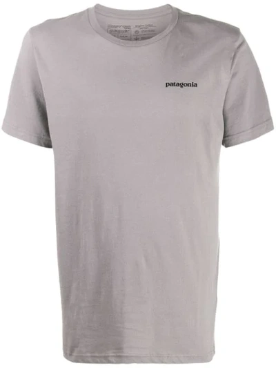 Patagonia Knobby Lines Graphic Organic Cotton T-shirt In Grey