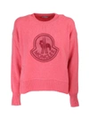 Moncler Virgin Wool And Cashmere Pullover In Rosa