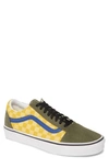 Vans Old Skool Sneaker In Checker/ Deep Lichen Green