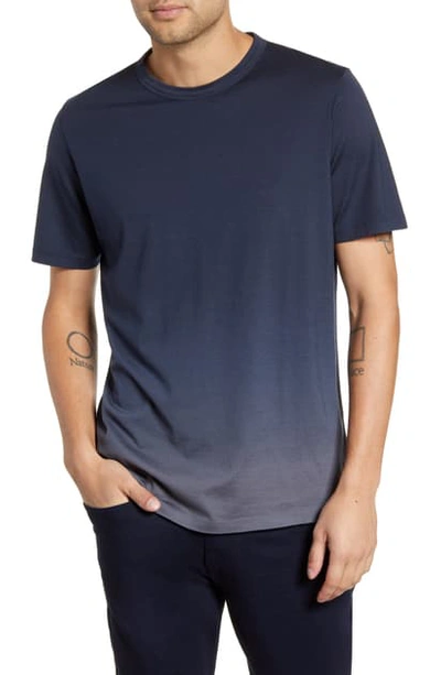 Theory Dégradé Pima Cotton-jersey T-shirt In Blue