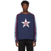 GUCCI GUCCI BLUE GG STAR PATCH SWEATSHIRT