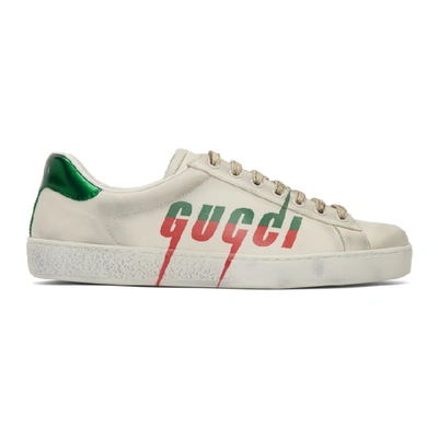 Gucci Ace Logo Printed Sneakers - 白色 In White