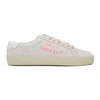 SAINT LAURENT SAINT LAURENT OFF-WHITE AND PINK COURT CLASSIC SL/06 SNEAKERS