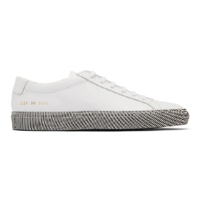 Common Projects White Achilles Moire Sole Low Trainers