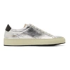 COMMON PROJECTS COMMON PROJECTS SILVER AND BLACK RETRO LOW SNEAKERS