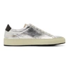 Common Projects Low-top Metallic Trainers In 0509 Silblk