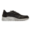 COMMON PROJECTS COMMON PROJECTS BLACK AND WHITE LEATHER CROSS TRAINER SNEAKERS