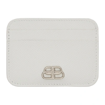 Balenciaga White Bb Card Holder In 9000 White