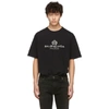 BALENCIAGA BALENCIAGA BLACK PARIS LAUREL REGULAR FIT T-SHIRT