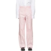 RAF SIMONS RAF SIMONS PINK ILLUSIONS STRAIGHT FIT TROUSERS