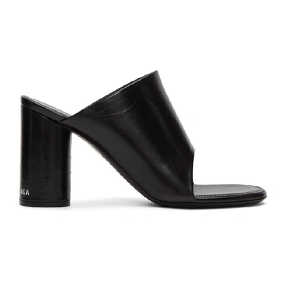 Balenciaga Moon Leather Sandals In Black