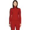 BALENCIAGA BALENCIAGA RED WOOL AND CASHMERE TURTLENECK