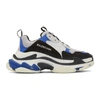 BALENCIAGA BLACK & BLUE TRIPLE S SNEAKERS