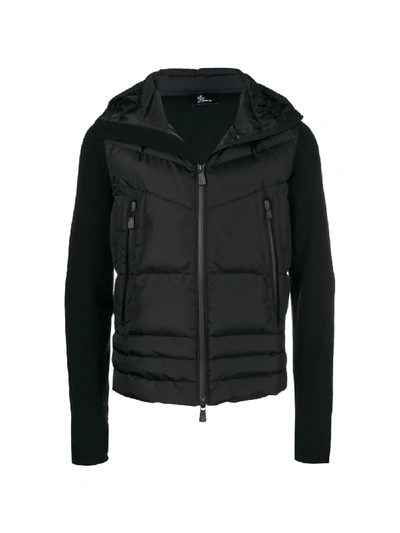 Moncler Zipped Padded Jacket In Black