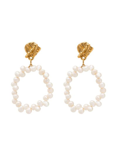 Alighieri Apollo's Story Pearl Earrings In White