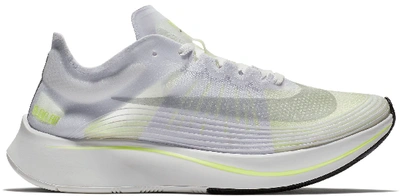 Pre-owned Nike Zoom Fly White Volt (women's) In White/volt Glow-summit White