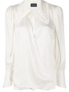 MAGDA BUTRYM WHITE SILK BLOUSE,6129192307CREAM