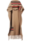BURBERRY FRINGED CAPE