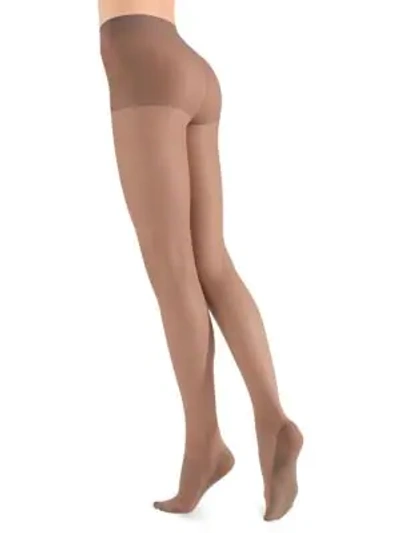 Natori 2-pack Exceptionally Sheer Control-top Tights W/ Sole Cushion In Nude