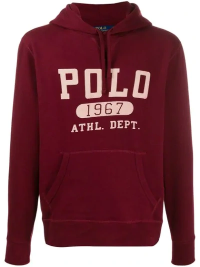 Polo Ralph Lauren Long-sleeve Logo Fleece Hoodie In Red
