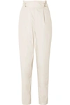 ISABEL MARANT PIERSON PLEATED COTTON TAPERED PANTS