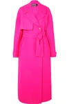 JACQUEMUS SABE OVERSIZED NEON WOOL TRENCH COAT