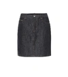 Apc Blue A-line Skirt With Contrasting Stitching Cotton Denim Woman A.p.c In Blue
