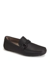 Ferragamo Front 4 Leather Loafers In Black