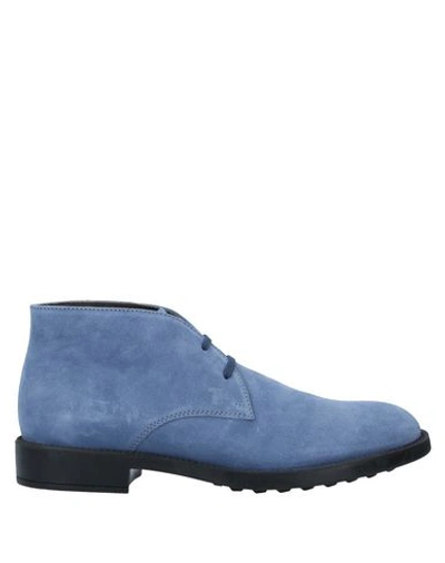 Tod's 短靴 In Slate Blue