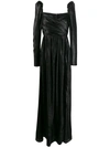 PINKO JULIET SLEEVE EVENING GOWN