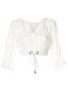 ALICE MCCALL GATHERED CROP TOP