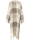 JIL SANDER OVERSIZED CHECK ROBE