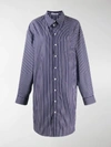 BALENCIAGA OVERSIZED STRIPED SHIRT DRESS,583524TYB1214235190