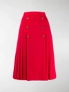 DOLCE & GABBANA PLEATED MIDI SKIRT,F4BNBTFUBEI14419565