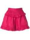 AJE RUFFLED MORTON SHORTS