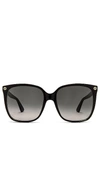 Gucci Oversize Gradient Square Sunglasses In Black