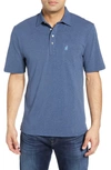 Johnnie-o Original Heathered Regular Fit Polo Shirt In Wake