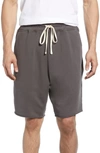 Allsaints Avio Relaxed Knit Cut Off Shorts In Iron