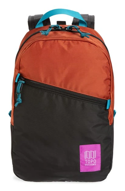 Topo Designs Water Repellent Light Backpack In Clay/black