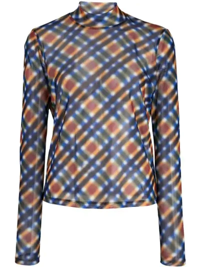 Opening Ceremony Long Sleeve Mesh Top In Multicolour