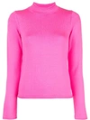 Opening Ceremony Slim-fit Mock Neck Pullover In Pink