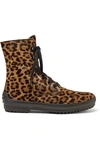 TOD'S LEOPARD-PRINT CALF HAIR ANKLE BOOTS