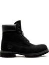 Timberland Brlack Water-proof Boots With Logo Plate In Black