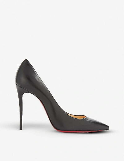 Christian Louboutin Womens Black Kate 100 Leather Courts