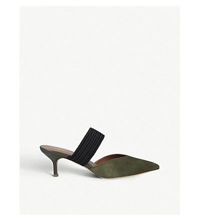 Malone Souliers Maisie 45 Suede Mules In Khaki