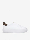 Kurt Geiger Laney Leopard-print Leather Platform Trainers In Cream Comb