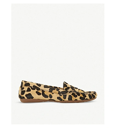 Dune Grover Loafers In Leopard-print Leather