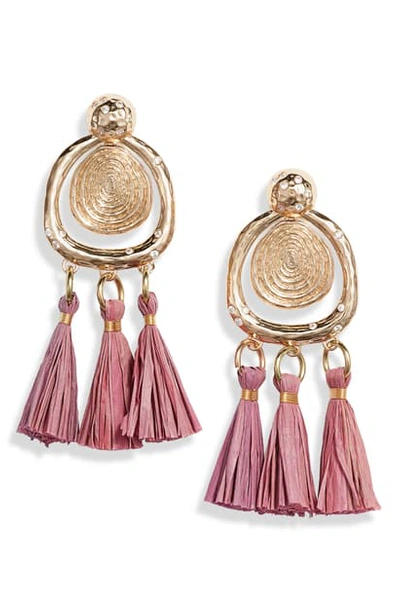 Akola Brianna Tassel Drop Earrings In Lilac