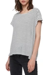 ALLSAINTS PINA STRIPE LINEN & COTTON TEE,WM038R